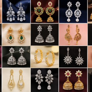 combo with velvet box Metal Earring Set,